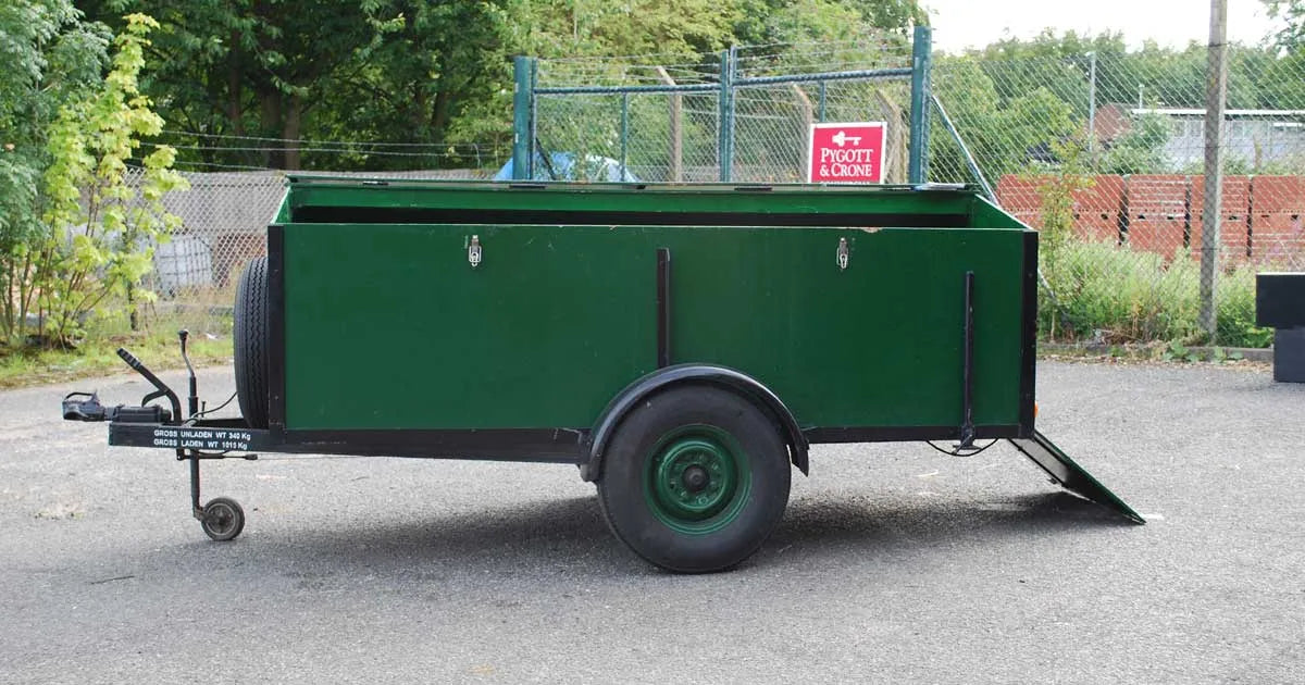 Portable track with trailer