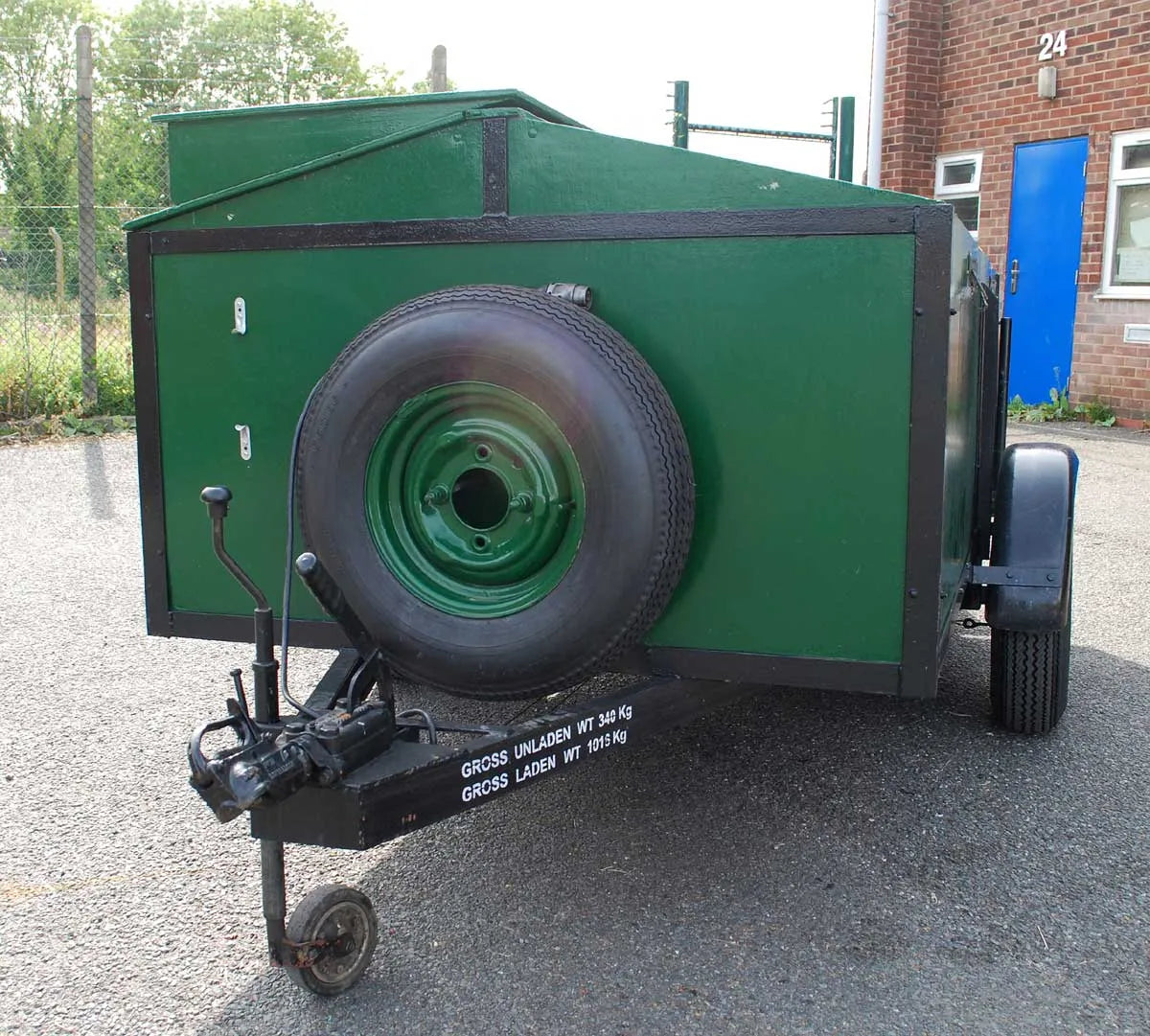Portable track with trailer