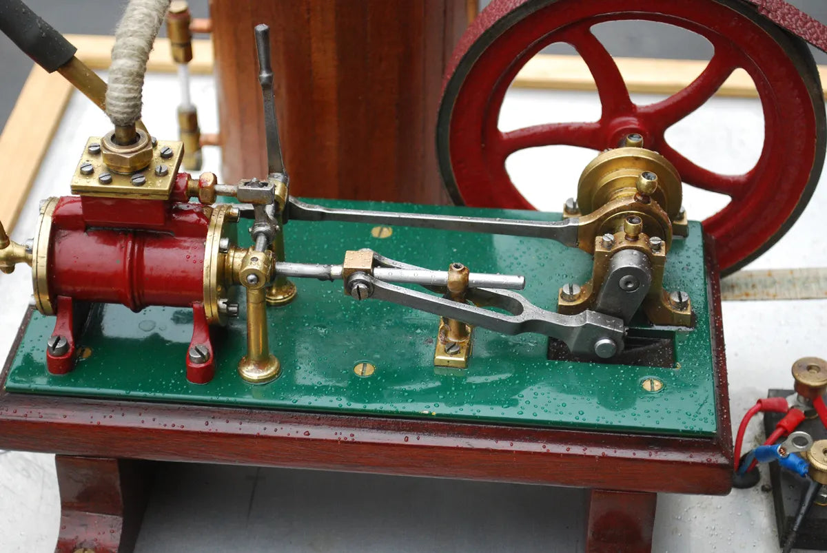 Stationary engine with motor/dynamo and boiler