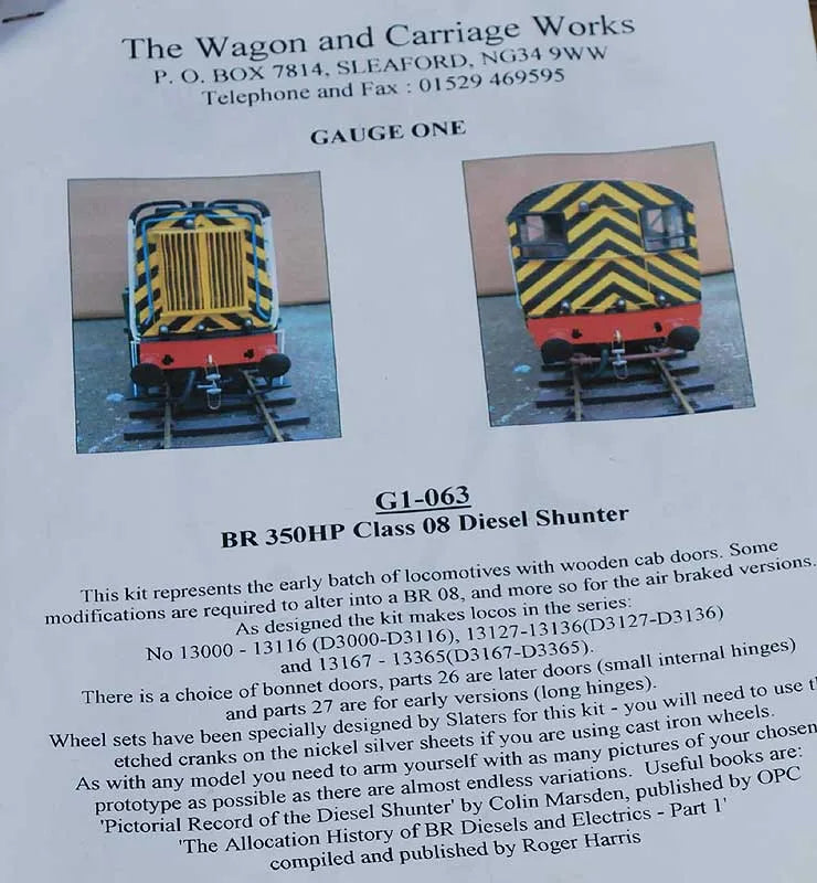 Gauge 1 Class 08 shunter