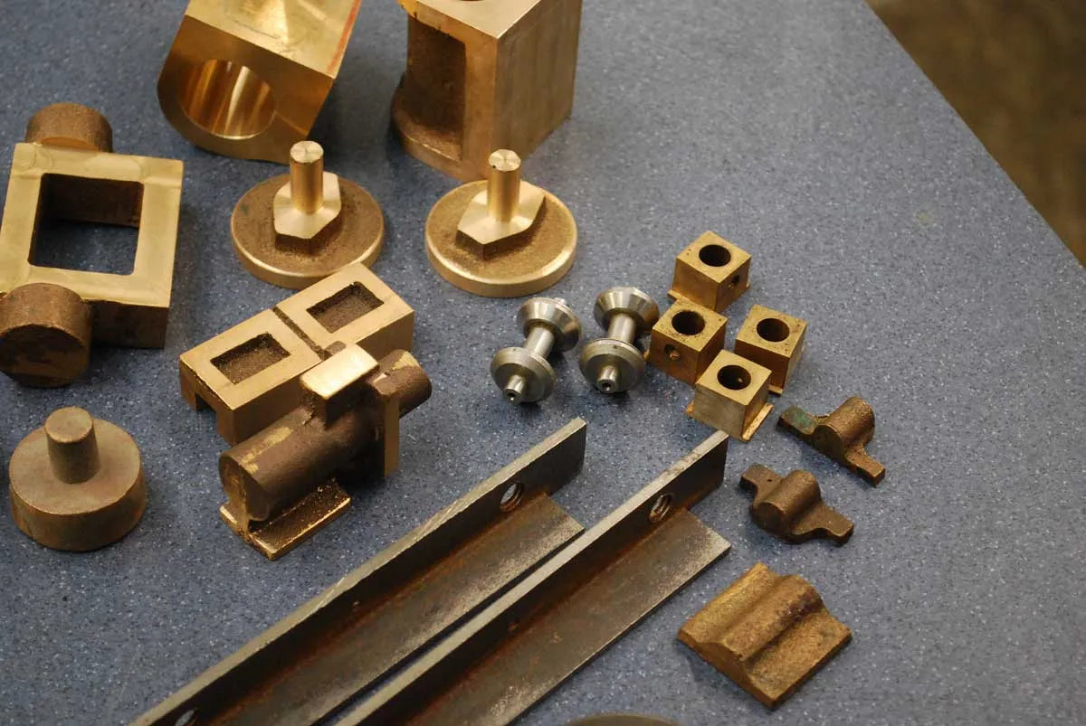 Quantity machined castings for 3 1/2 inch gauge Stanier 2-6-4T