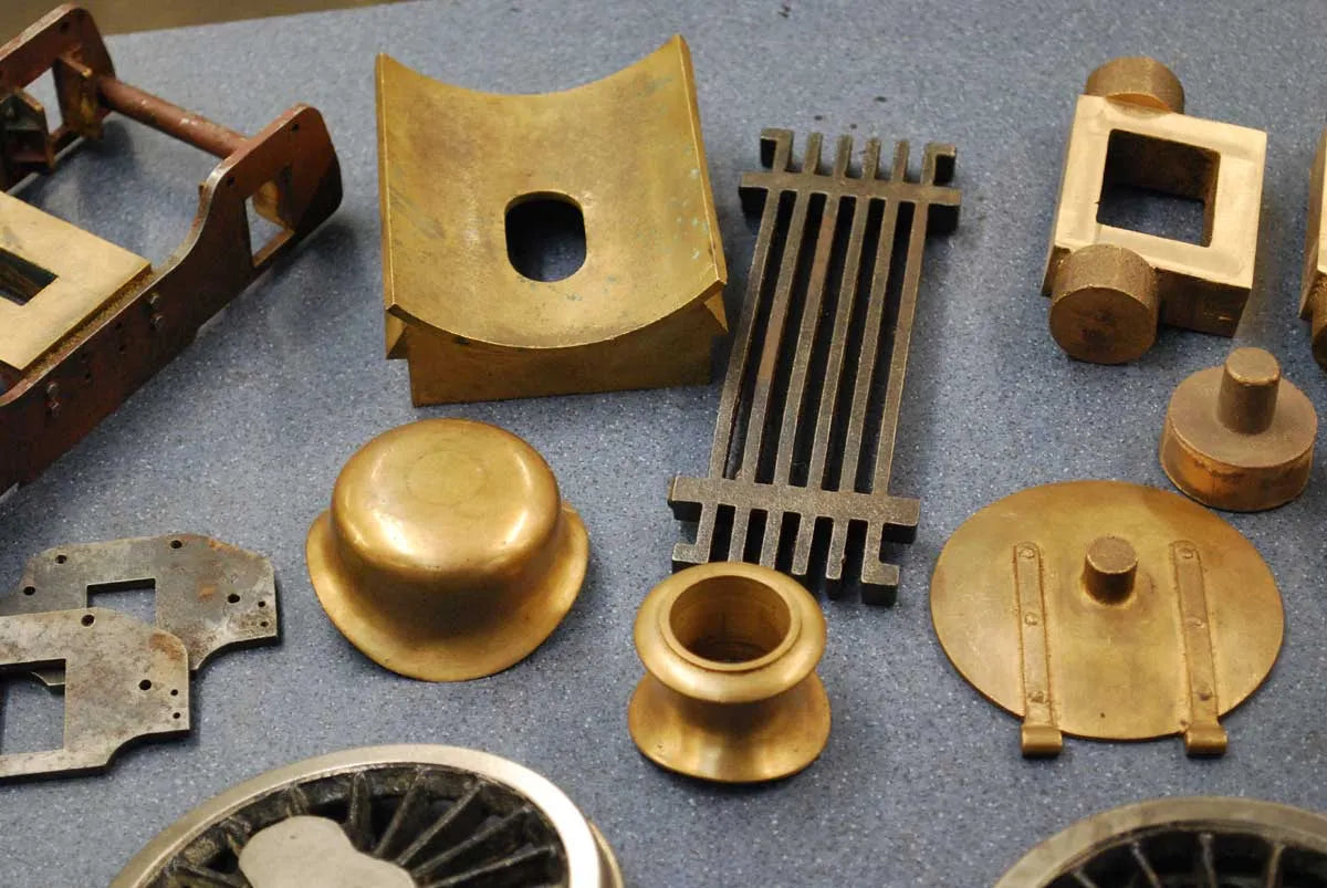 Quantity machined castings for 3 1/2 inch gauge Stanier 2-6-4T