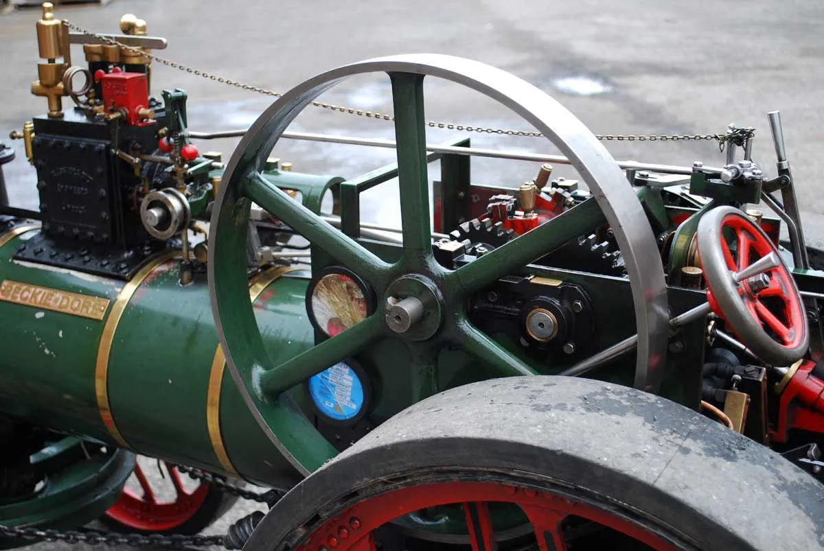 4 inch scale Foster traction engine with riding trailer