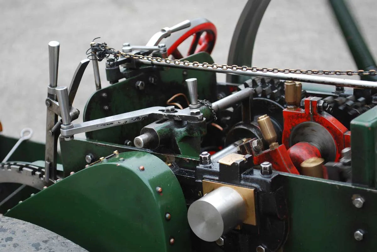 4 inch scale Foster traction engine with riding trailer