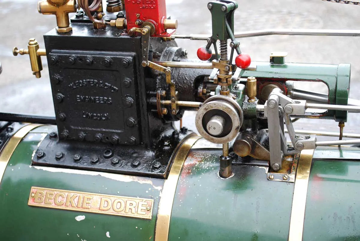 4 inch scale Foster traction engine with riding trailer
