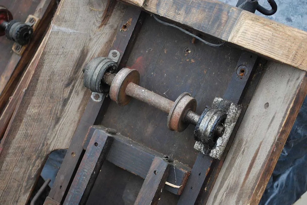 Pair 3 1/2 inch gauge trucks