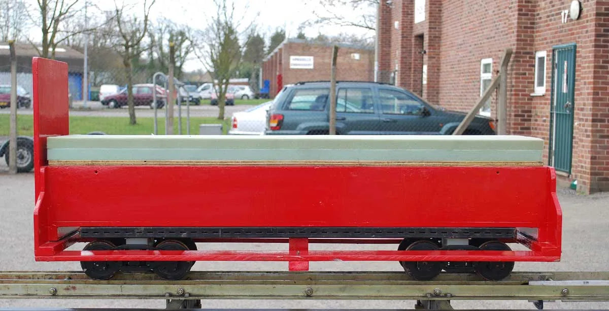 5 inch gauge red bogie passenger truck
