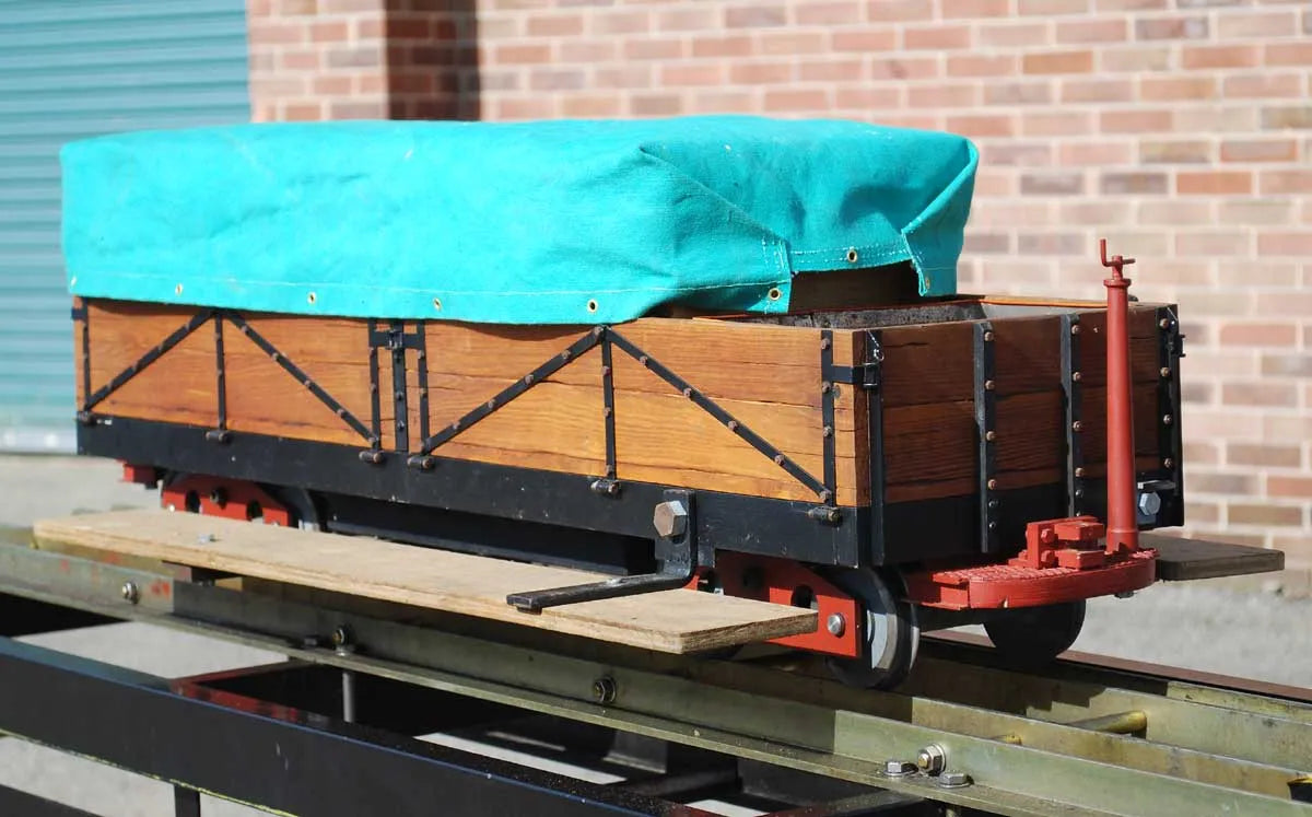 5 inch gauge WD bogie truck with tarpaulin