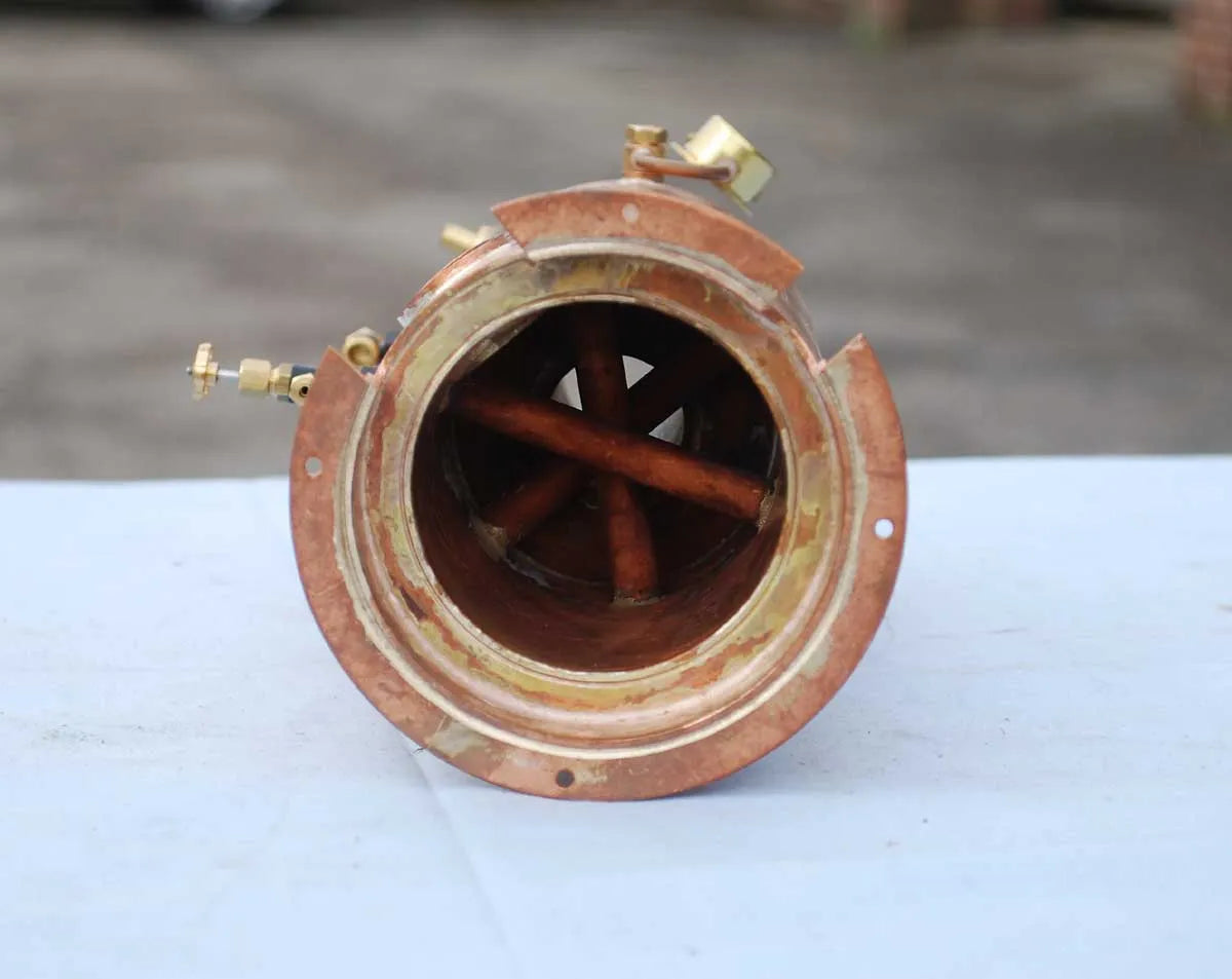 Unused vertical boiler with pressure gauge