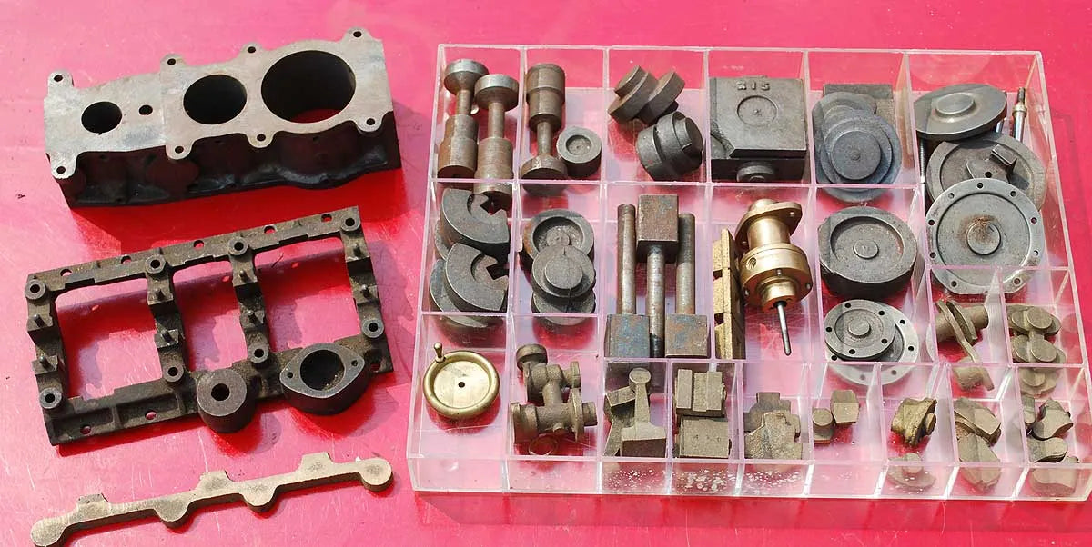 Part-machined Stuart Turner triple expansion engine