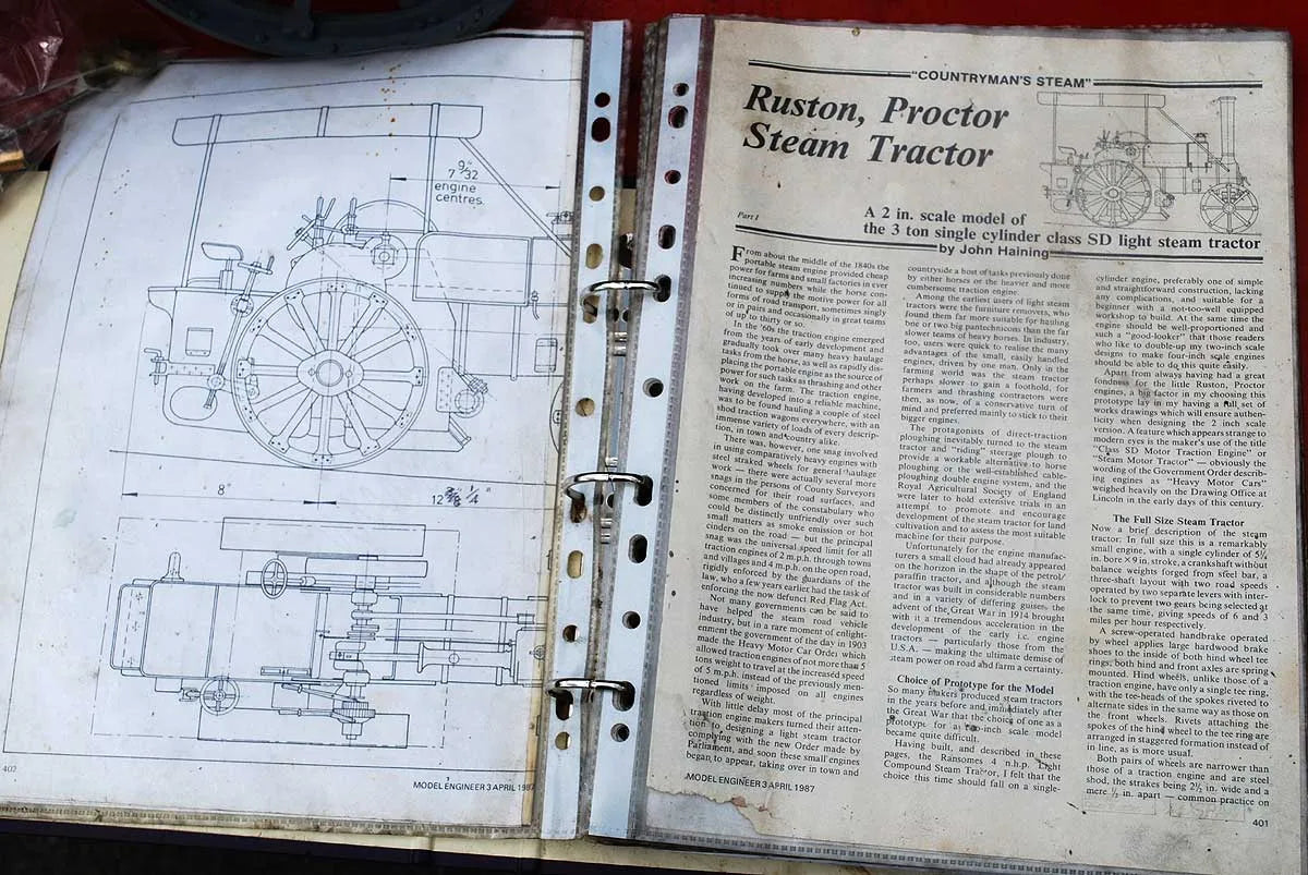 2 inch scale Ruston Proctor 3 ton steam tractor