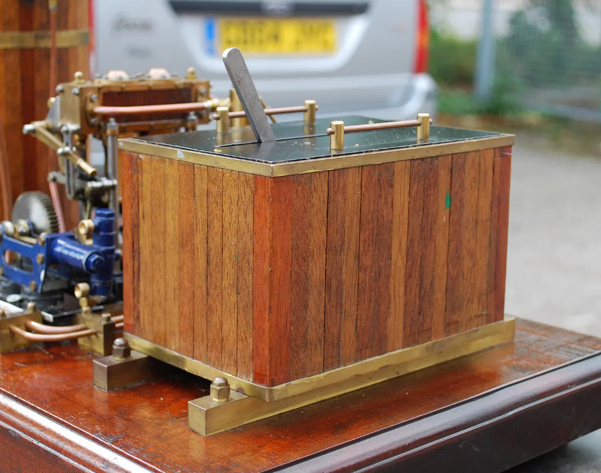 Coal-fired steam plant with twin cylinder engine