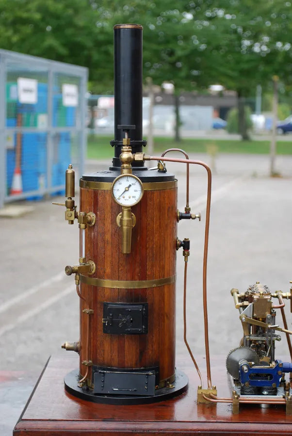 Coal-fired steam plant with twin cylinder engine