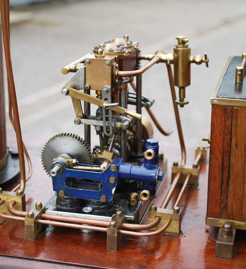Coal-fired steam plant with twin cylinder engine