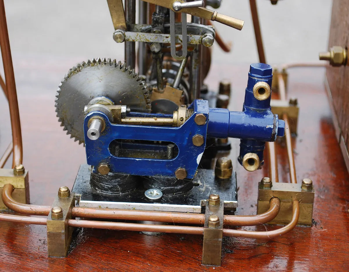 Coal-fired steam plant with twin cylinder engine