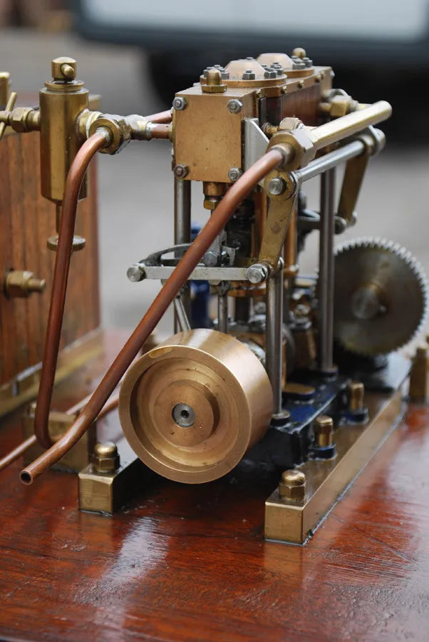 Coal-fired steam plant with twin cylinder engine