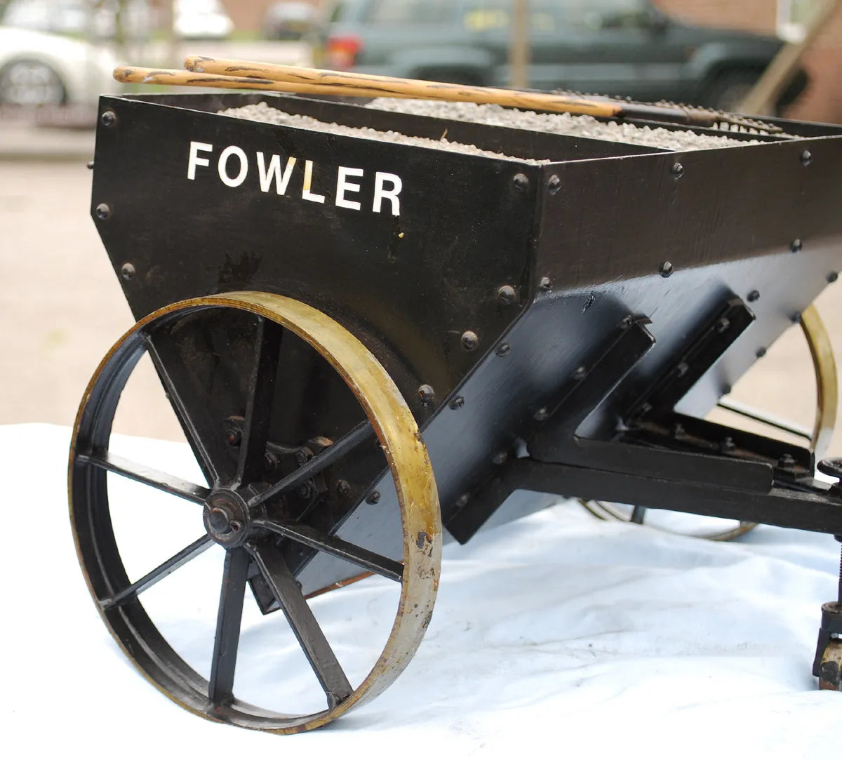 Five 2 inch scale road-laying models