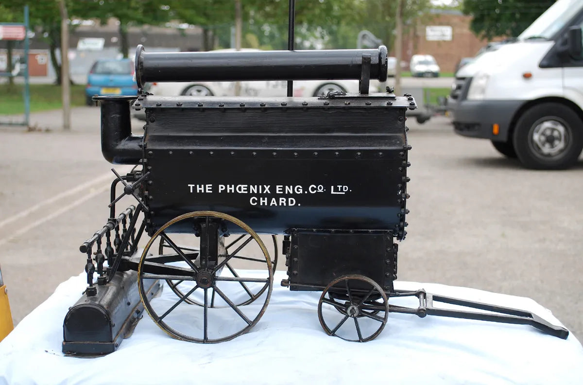 Five 2 inch scale road-laying models