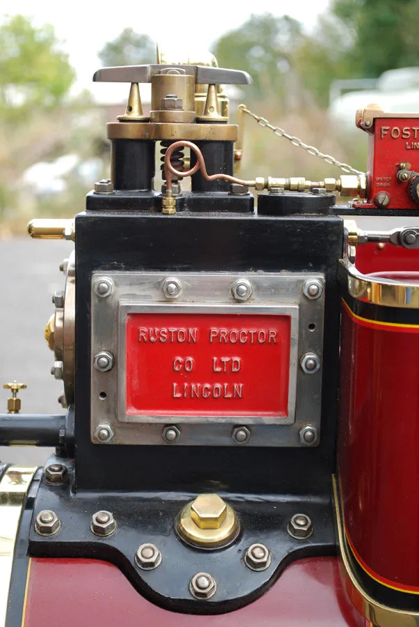 6 inch scale Ruston Proctor tractor with trailer