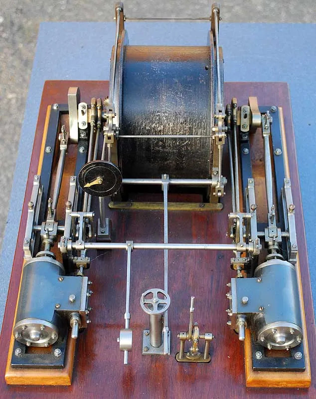 Twin cylinder colliery winding engine