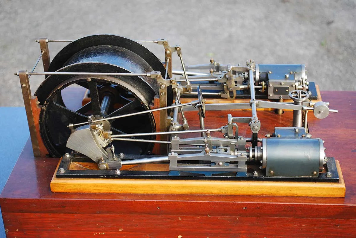 Twin cylinder colliery winding engine