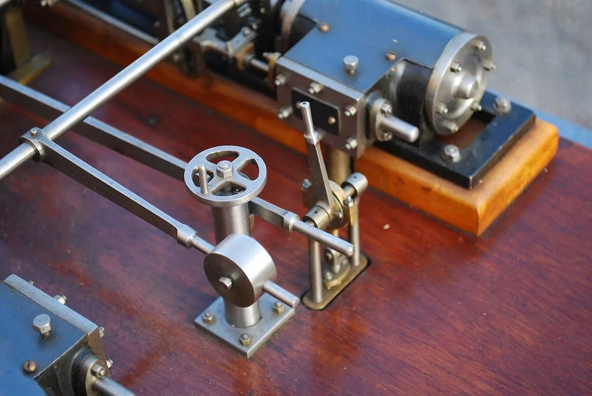 Twin cylinder colliery winding engine