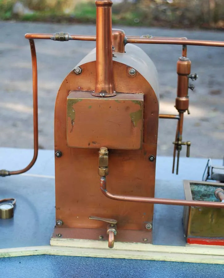 Steam plant with oscillating vertical engine, horizontal mill engine