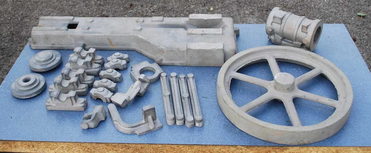 Large horizontal mill engine castings