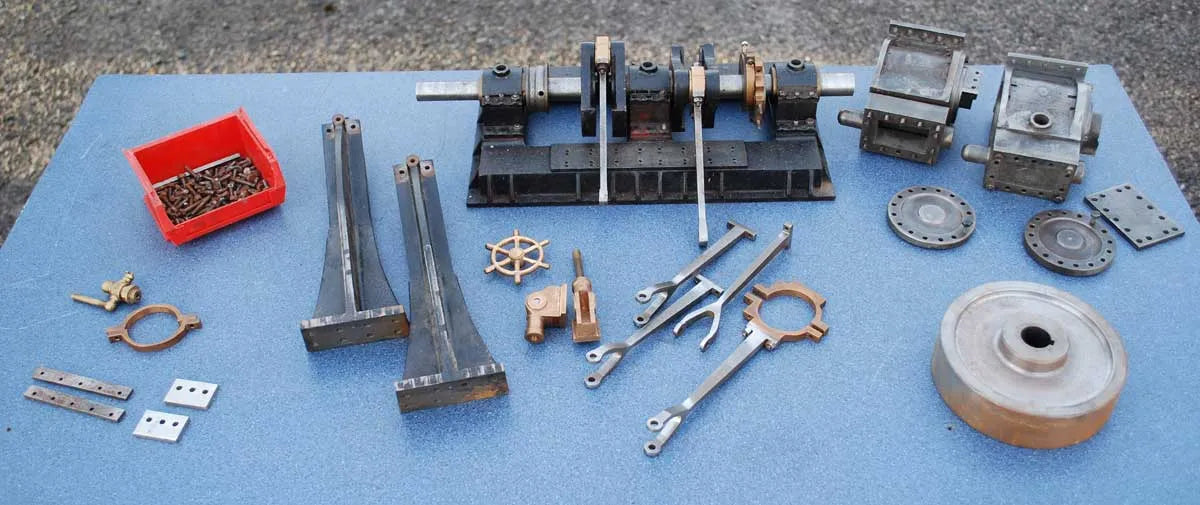 Dismantled Clarkson vertical twin