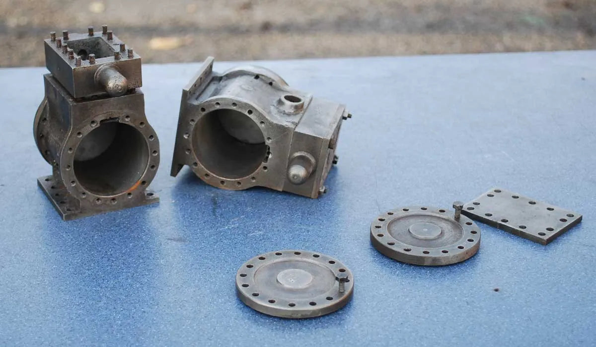 Dismantled Clarkson vertical twin