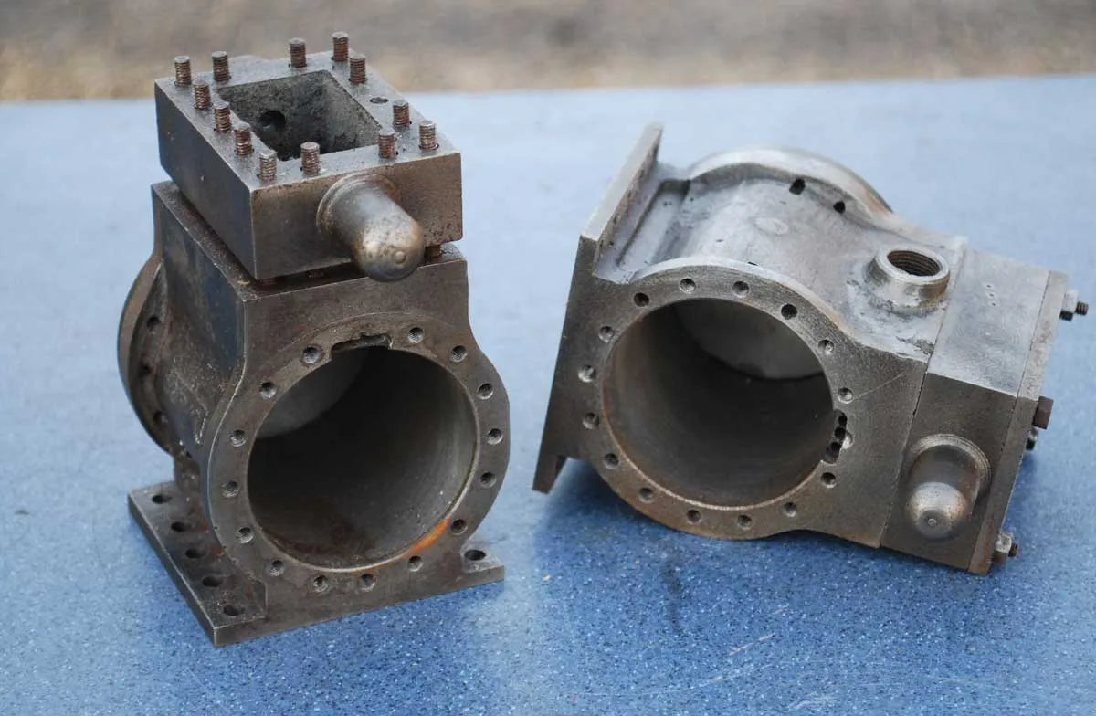 Dismantled Clarkson vertical twin