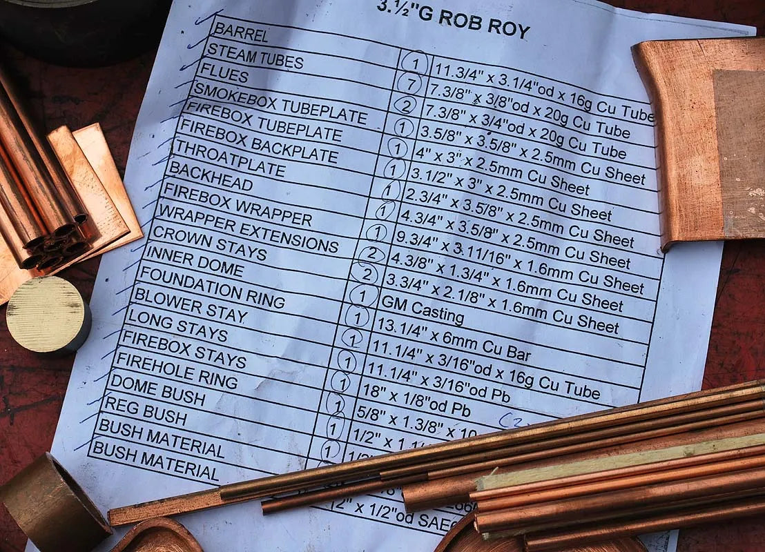 Pair part-built 3 1/2 inch gauge "Rob Roy"s