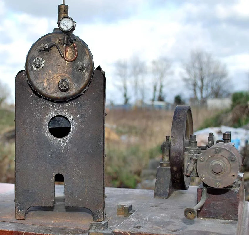 Tangye type mill engine spirit-fired boiler