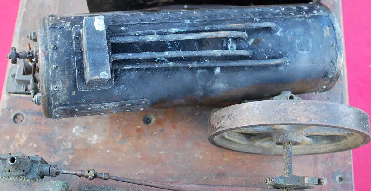 Tangye type mill engine spirit-fired boiler