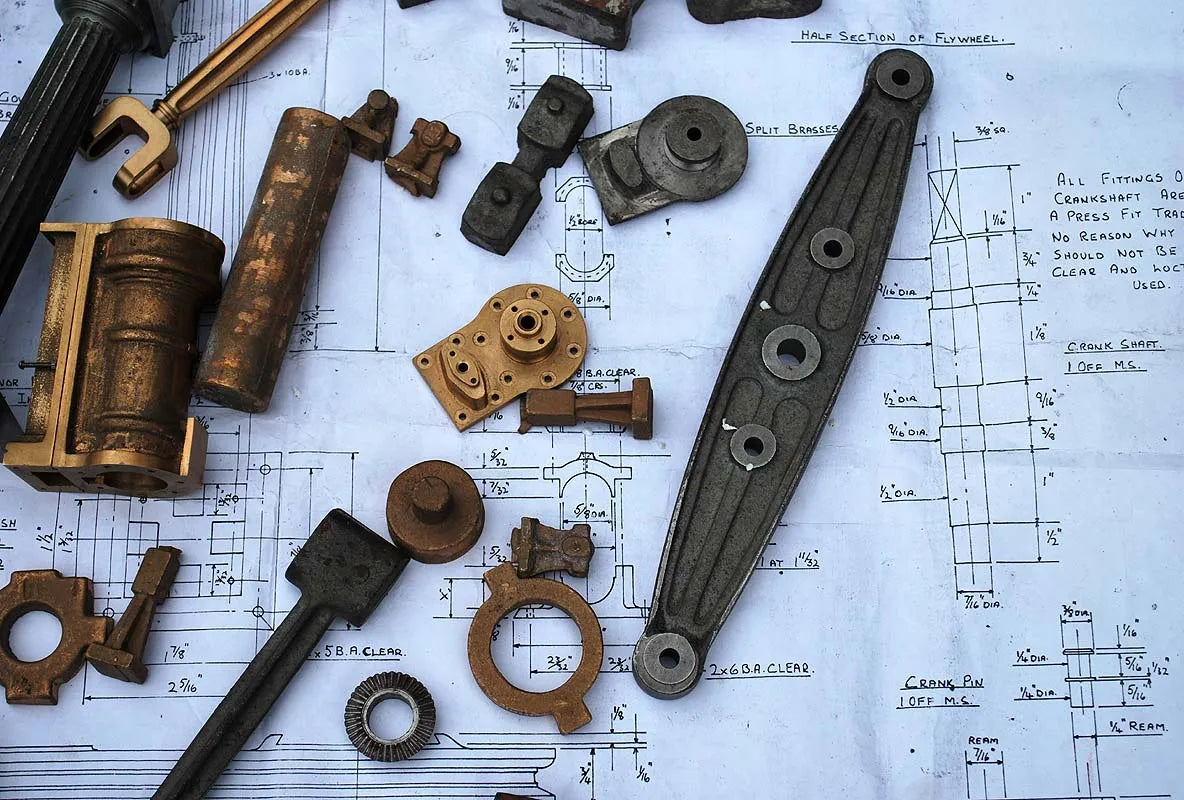 Sanderson beam engine castings