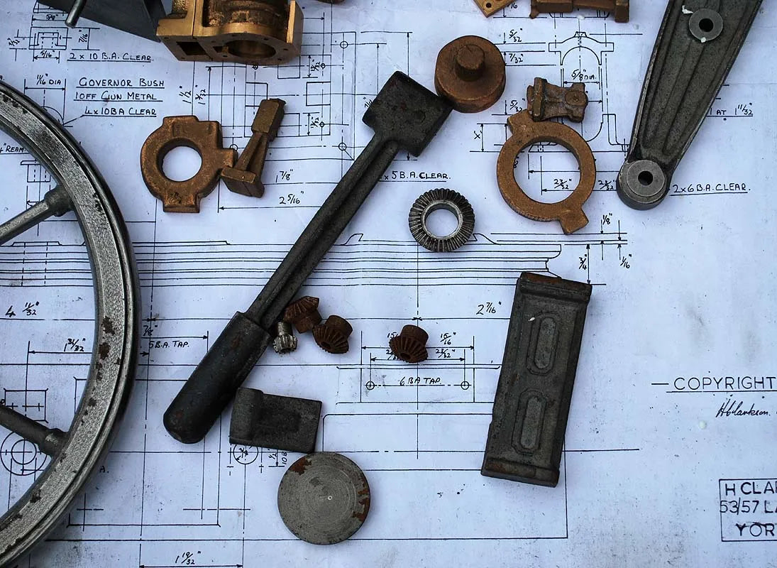 Sanderson beam engine castings