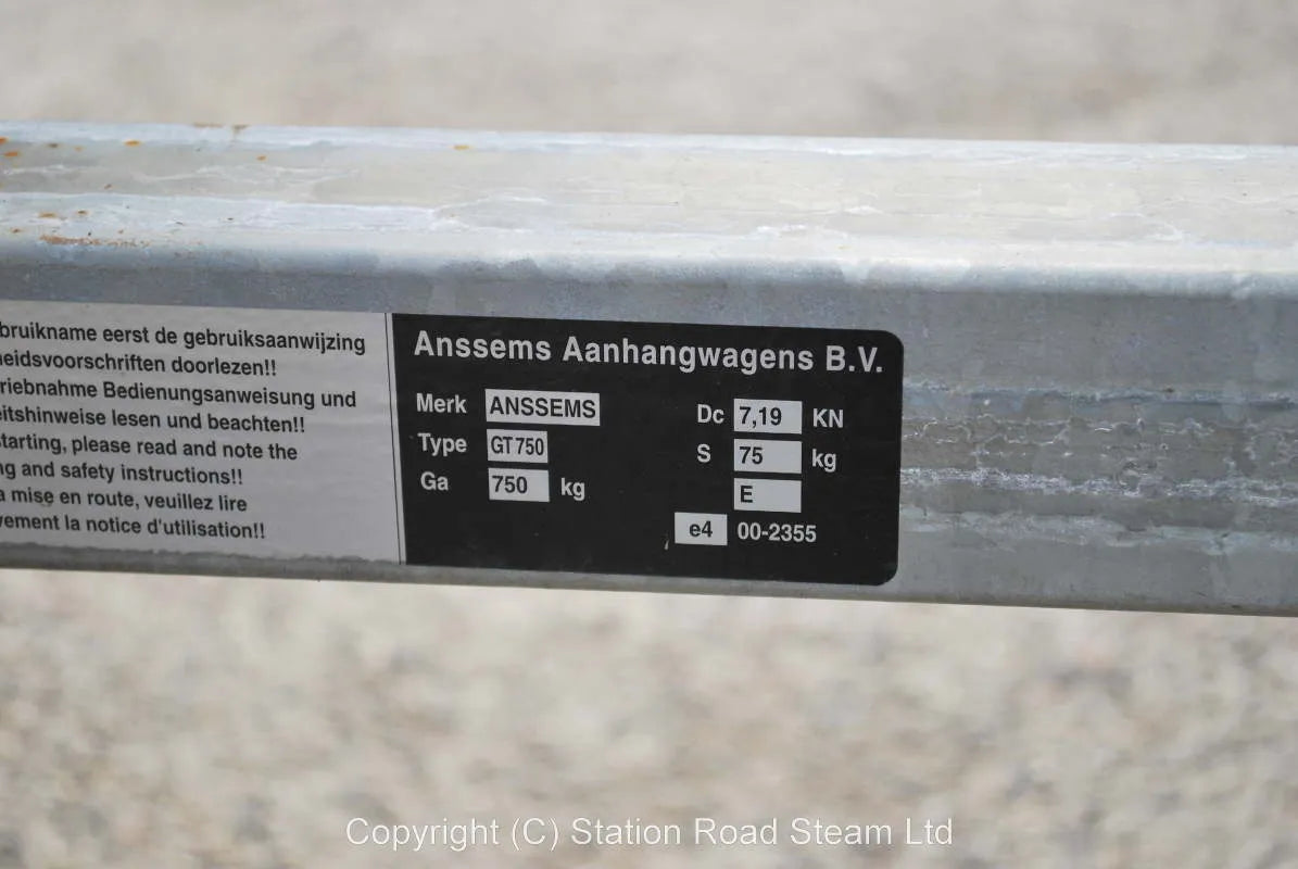 750Kg two-wheel trailer