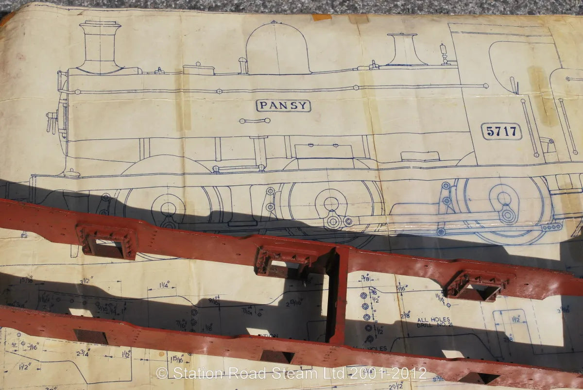 5 inch gauge GWR 0-6-0PT "Pansy" frames & castings