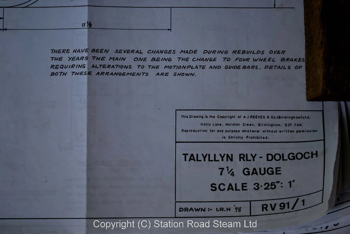 7 1/4 inch gauge part-built Dolgoch