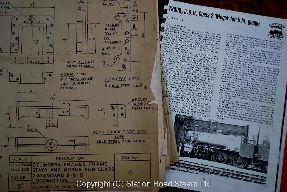 5 inch gauge part-built Standard Class 2