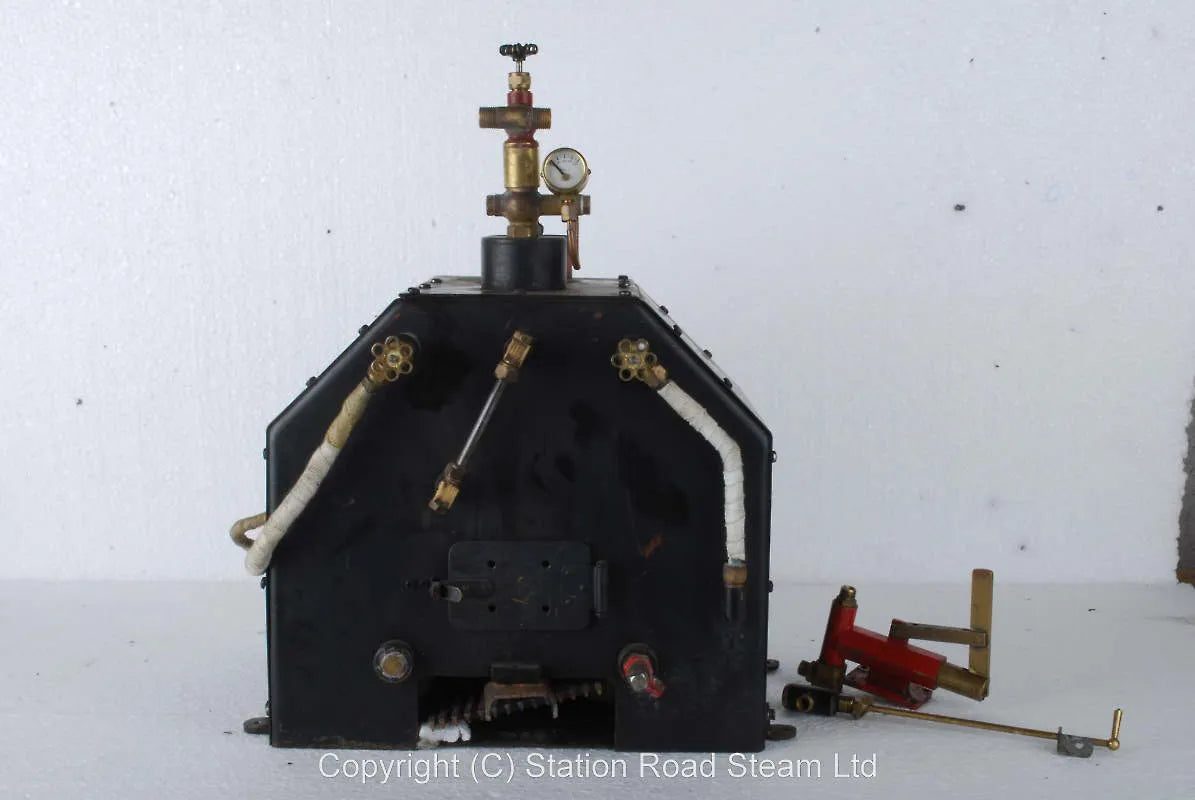Stuart "Mendip" coal-fired boiler with hand pump