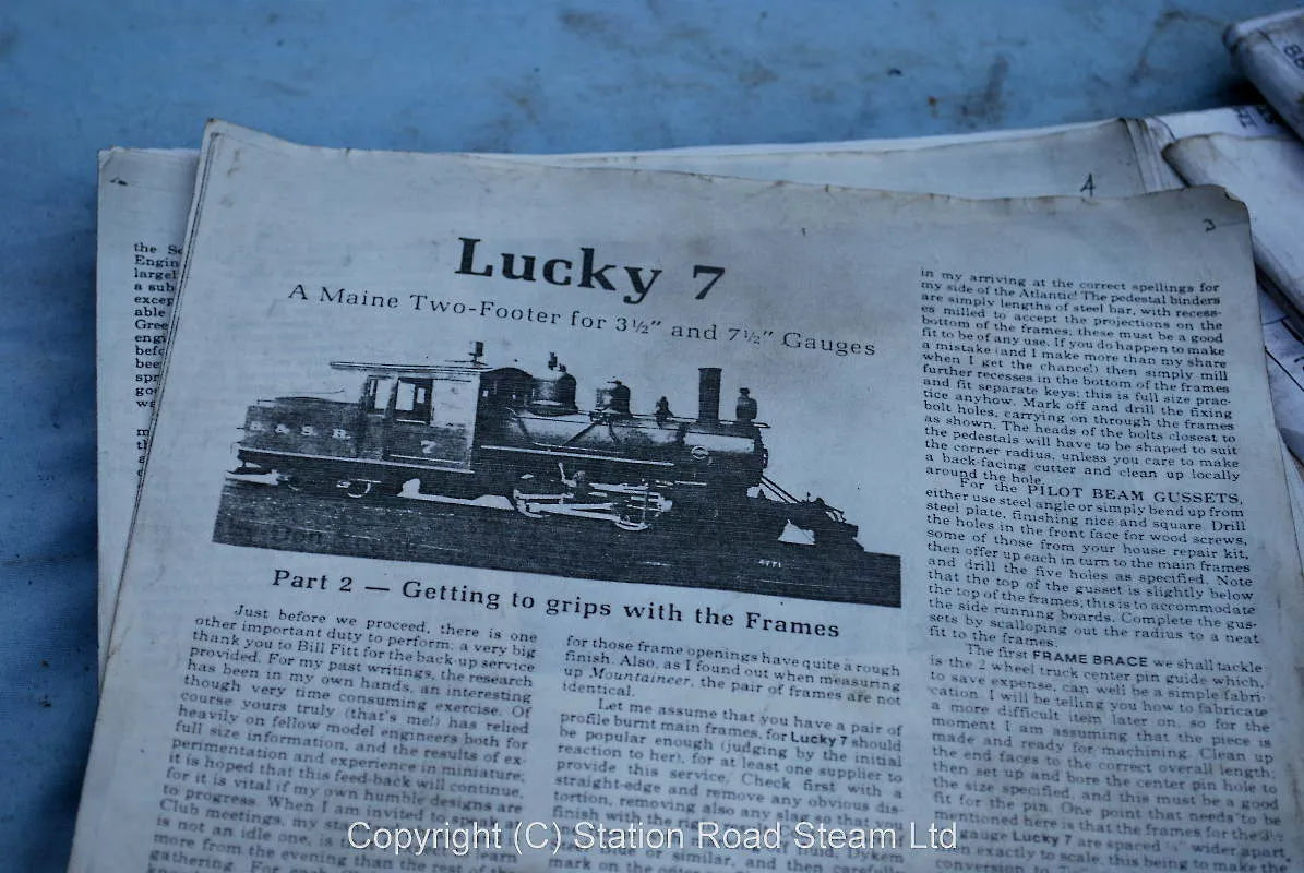 Part-built 3 1/2 inch gauge "Lucky 7"