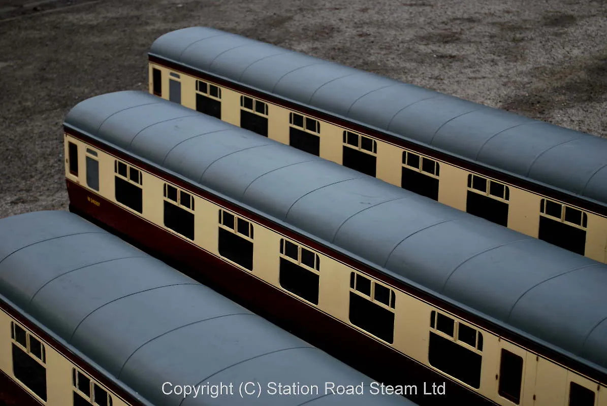 Three 7 1/4 inch gauge Aristocraft coaches