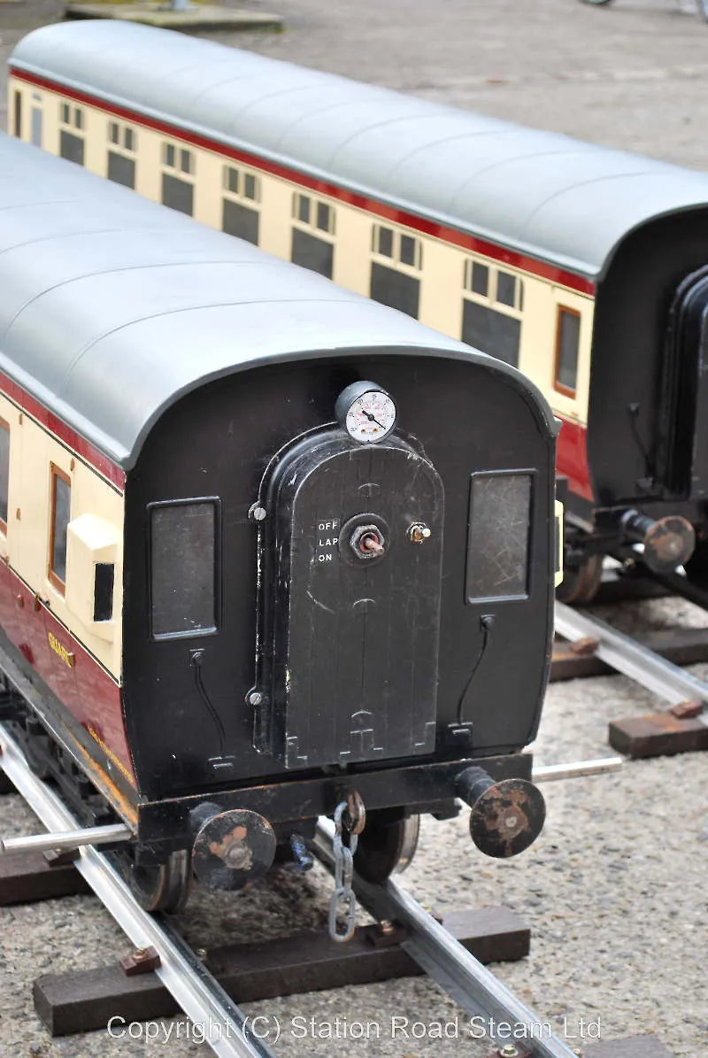 Three 7 1/4 inch gauge Aristocraft coaches