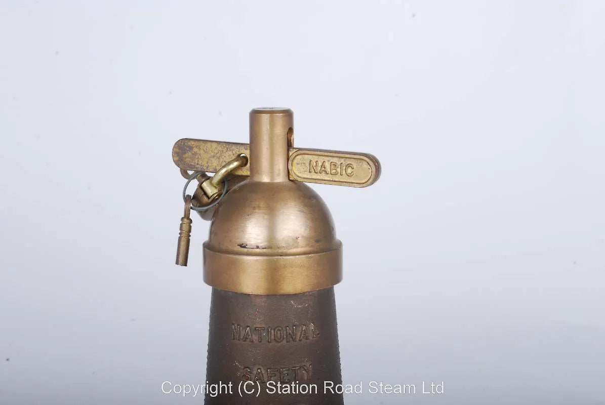 Three Nabic polished brass safety valves