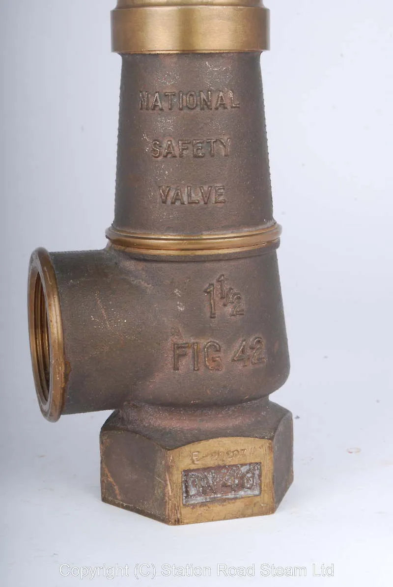 Three Nabic polished brass safety valves