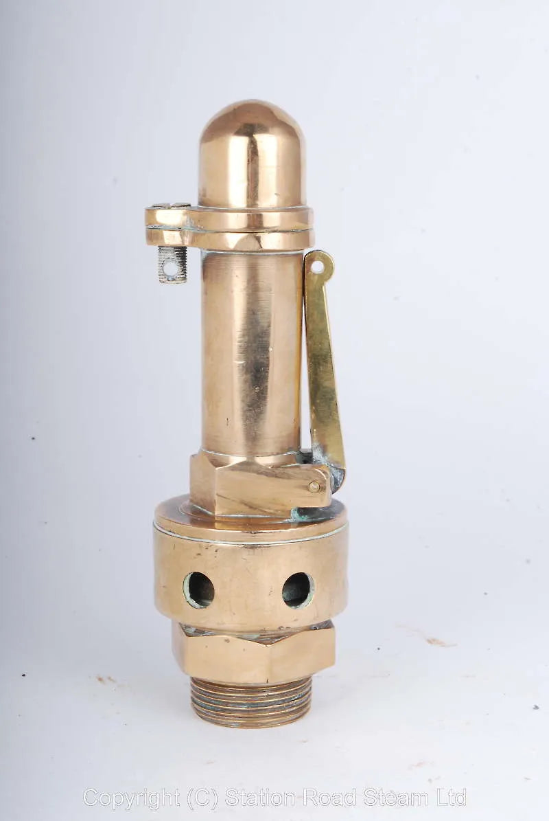 Three Nabic polished brass safety valves