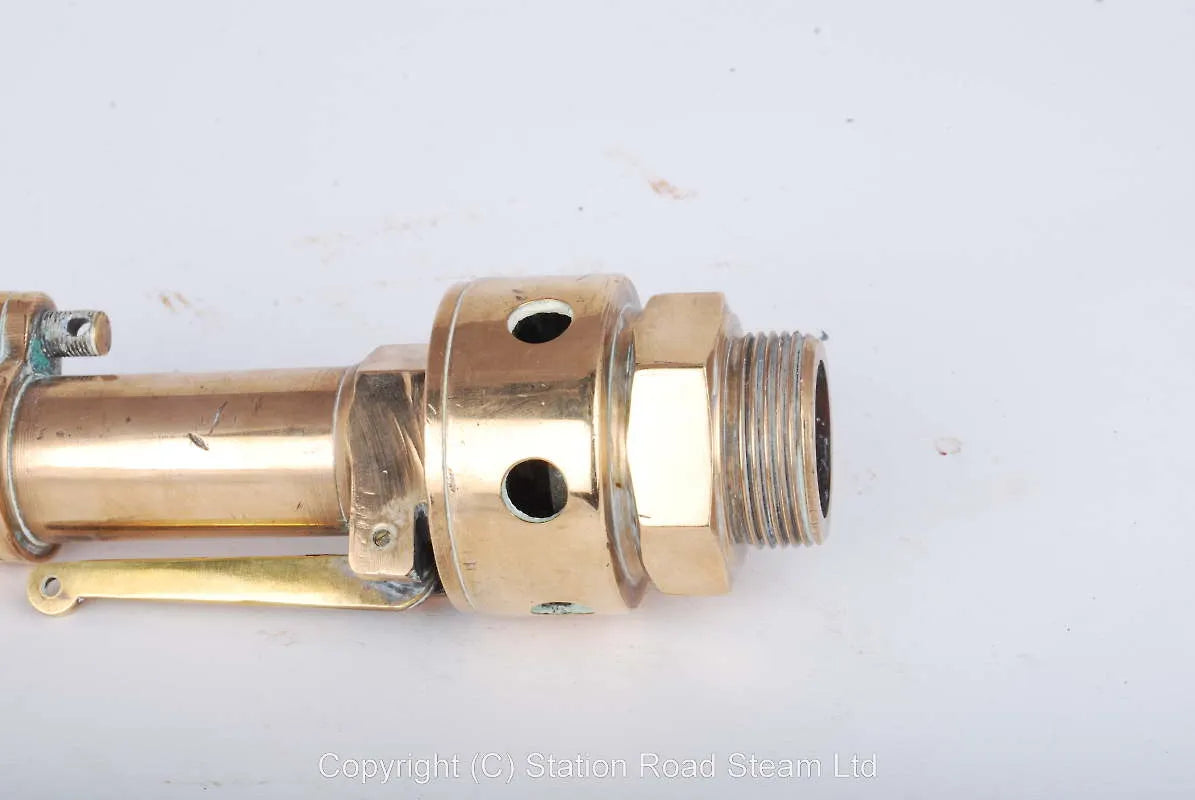 Three Nabic polished brass safety valves