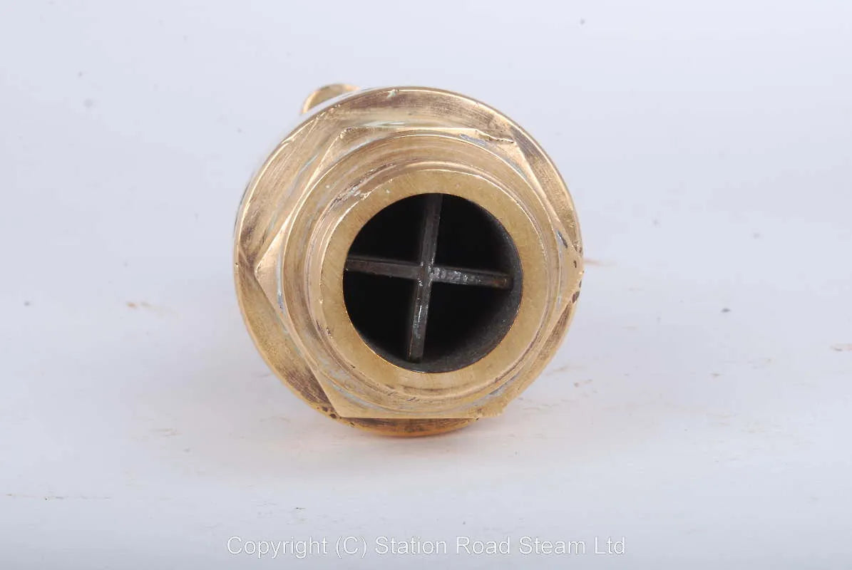 Three Nabic polished brass safety valves