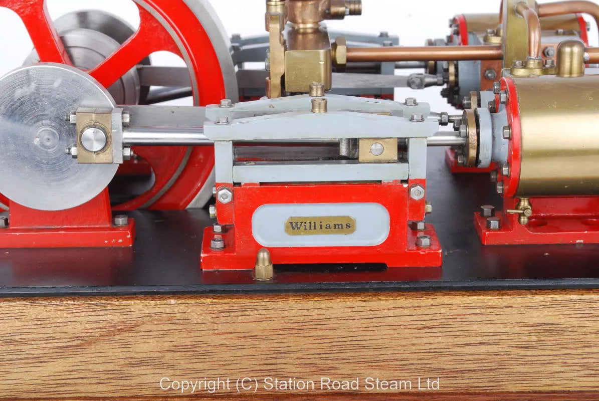 Twin cylinder mill engine with governor